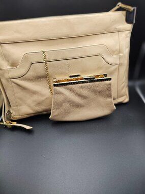 Lou Taylor Italian Leather Bag Kit, Swivel Mirror + Coin Purse –Vintage